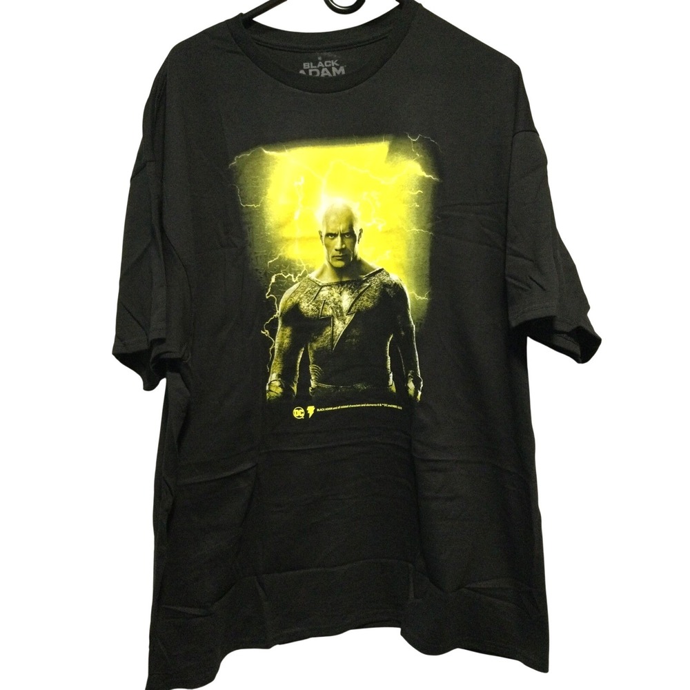 Black Adam The Rock Movie T Shirt DC Comics 2XL Mens Graphic‎ Tee